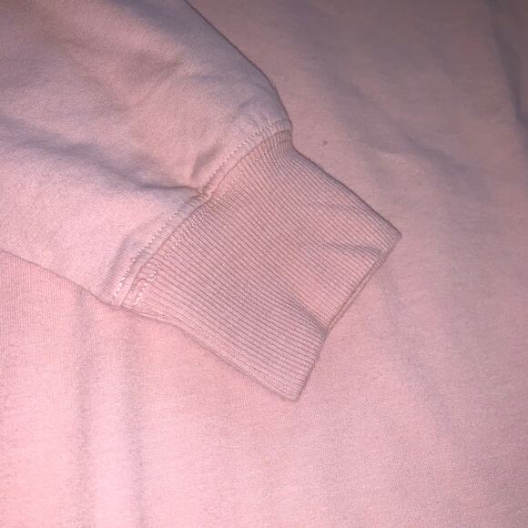 NWT Wildfox Pink Coffee N Sunshine Velvet Letters Statement Sweatshirt Size L - Picture 9 of 12